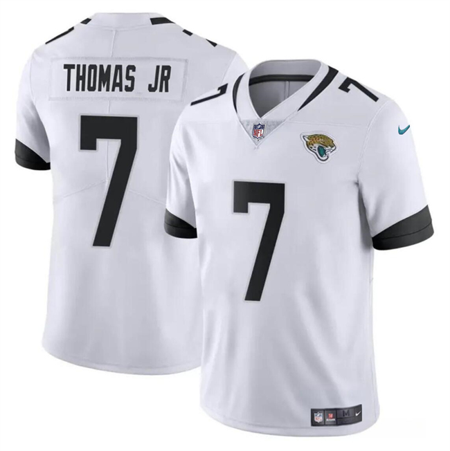 Men's Jacksonville Jaguars #7 Brian Thomas Jr White 2024 Draft Vapor Untouchable Limited Stitched Jersey
